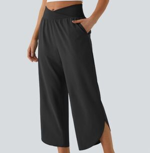 Halara Breezeful High Waisted Crossover Side Pocket Split Quick Dry Pants XS